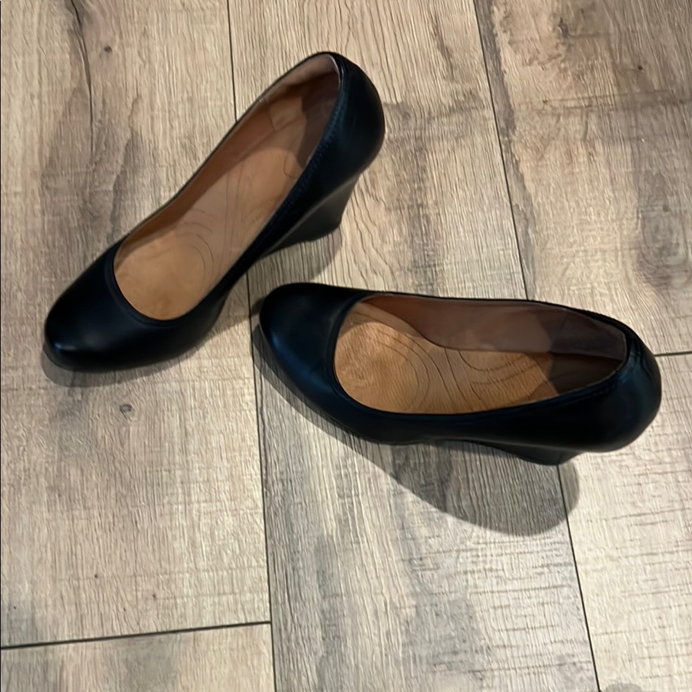 Classic Black Women's Wedge Shoes